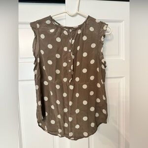 Madewell Silk Polka Dot Blouse